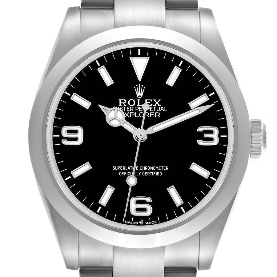 Rolex Explorer I 40mm Black Dial Steel Mens Watch 224270 Unworn