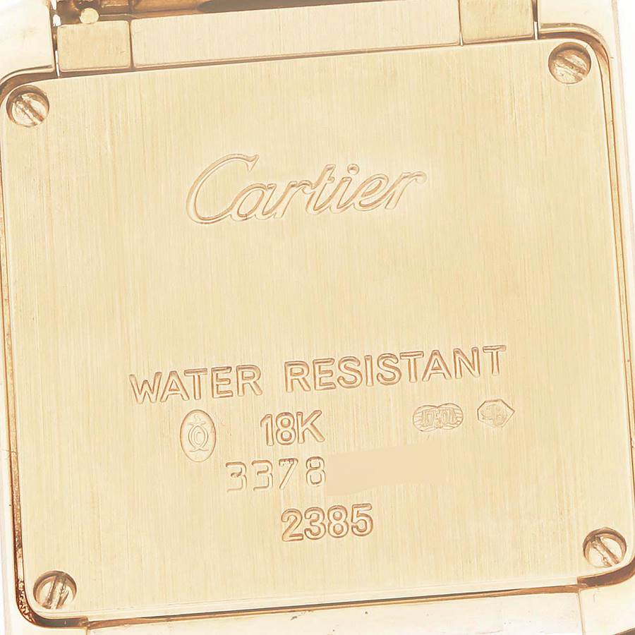 Cartier Tank Francaise Yellow Gold Diamond Ladies Watch WE1001R8