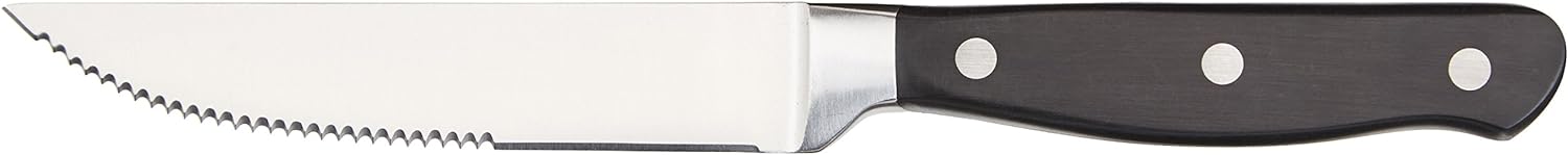 8-Piece Full Tang Stainless Steel Serrated Steak Knife Set, 4.5
