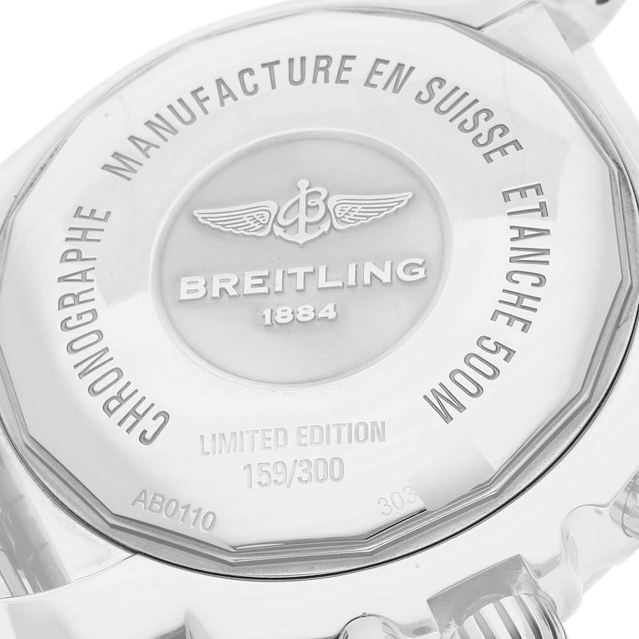Breitling Chronomat 01 Blue Mother of Pearl Steel Mens Watch AB0110