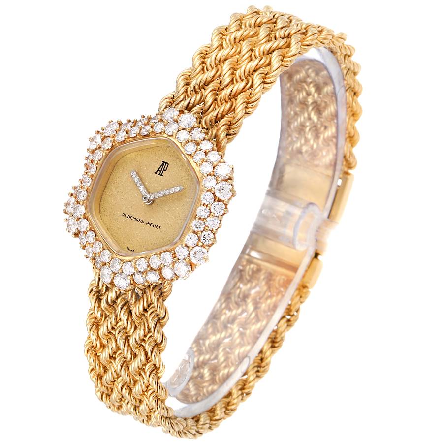 Audemars Piguet Vintage Yellow Gold Diamond Cocktail Ladies Watch