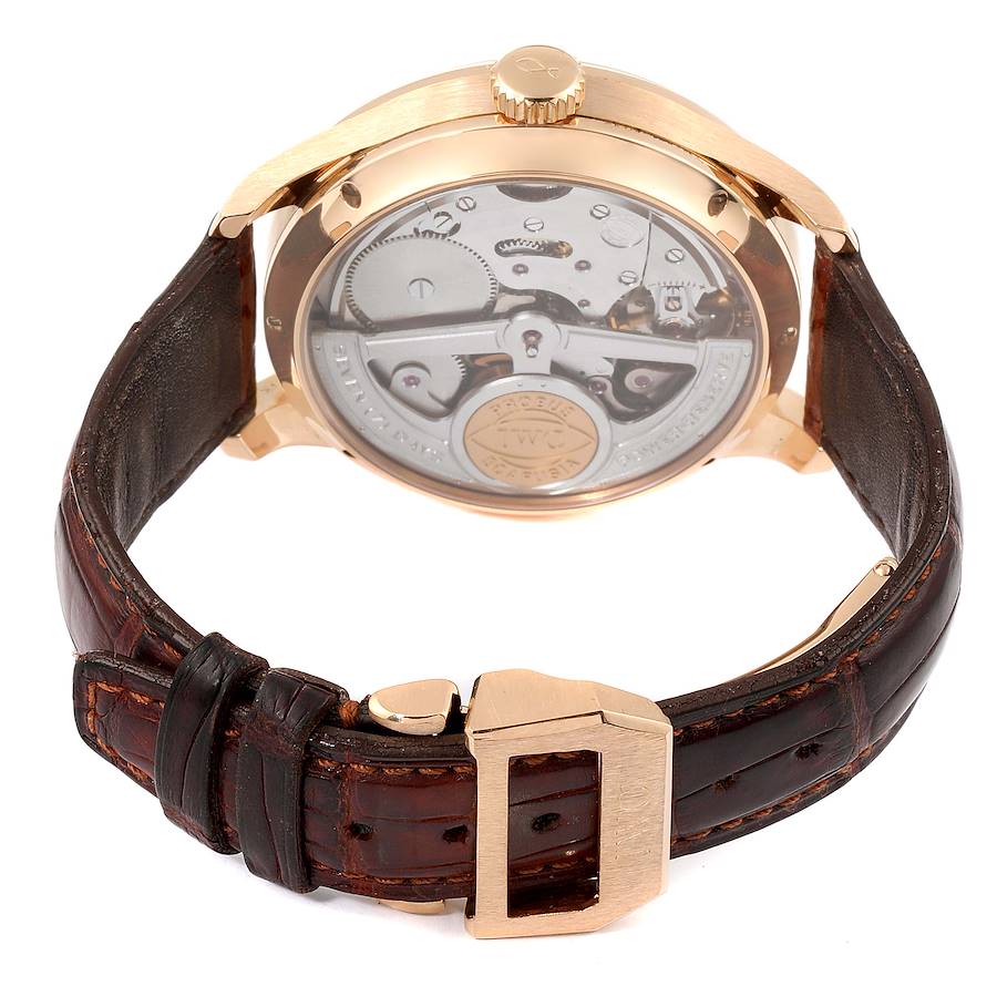 IWC Portuguese Perpetual Calendar Moonphase Rose Gold Mens Watch IW502103