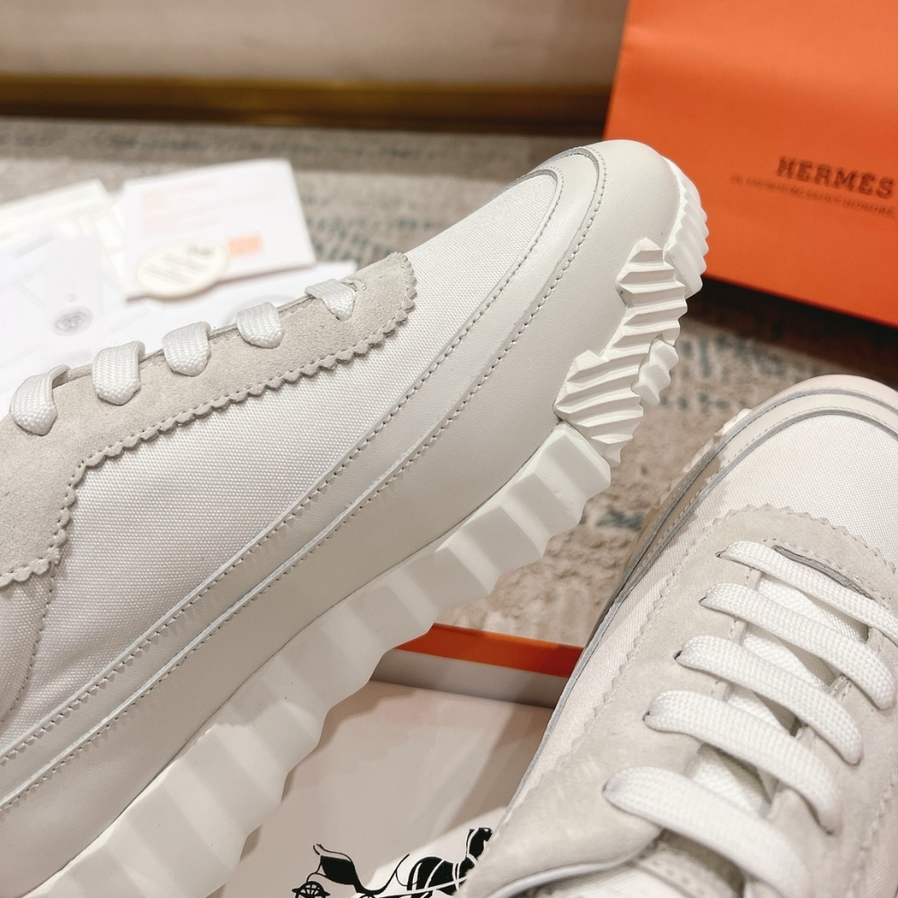 Hermes Bouncing Sneaker Light Gray White