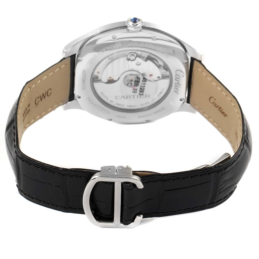 Cartier Drive de Cartier Black Dial Steel Mens Watch WSNM0009