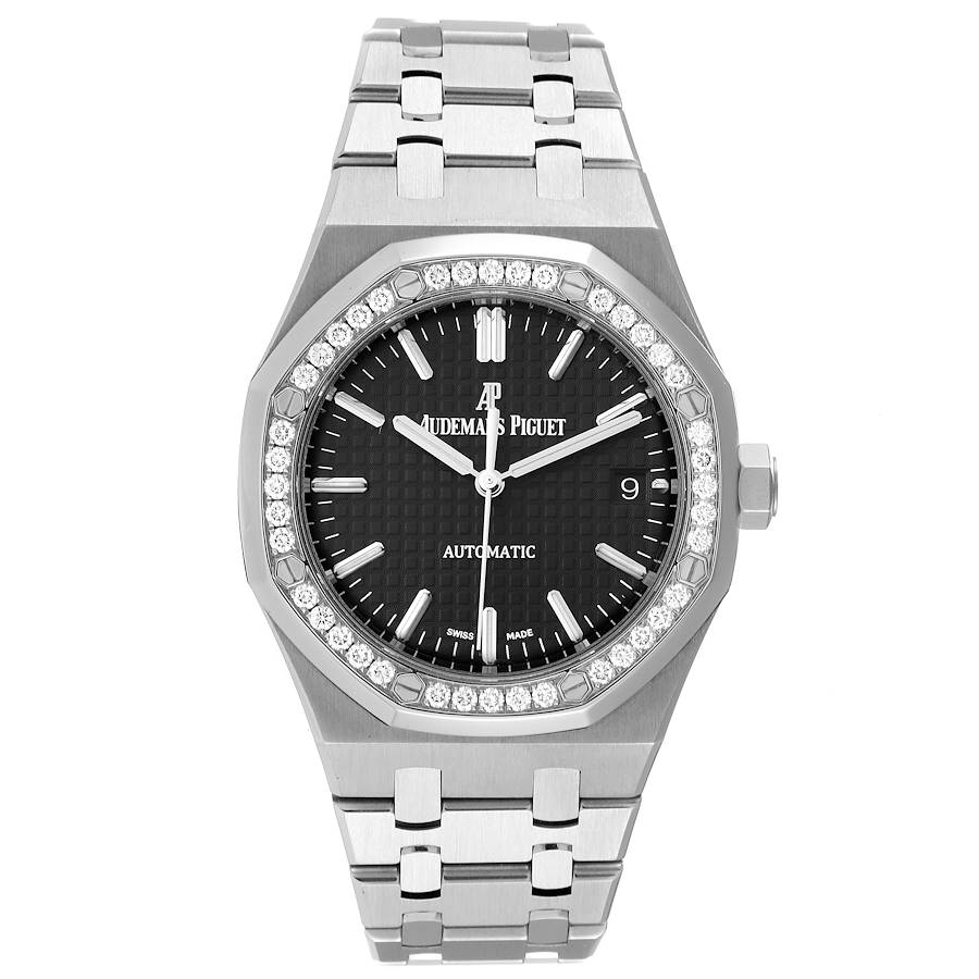 Audemars Piguet Royal Oak 37mm Steel Diamond Mens Watch 15451ST