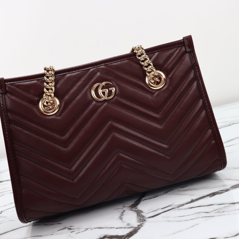 Replica Gucci GG Marmont Tote Bordeaux