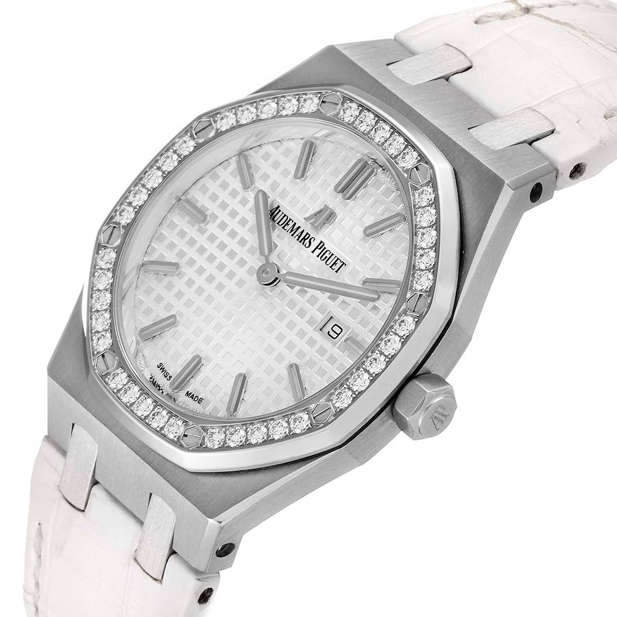 Audemars Piguet Royal Oak 33mm Steel Diamond Ladies Watch 67651ST