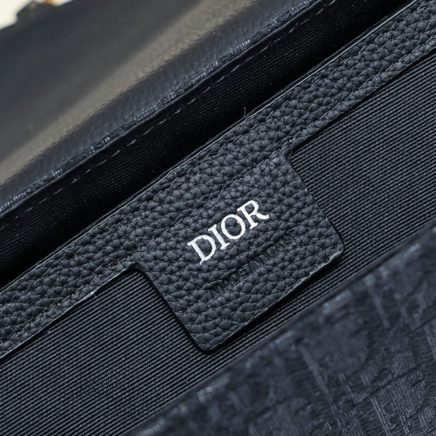 Replica Dior Saddle Messenger Bag Oblique Black