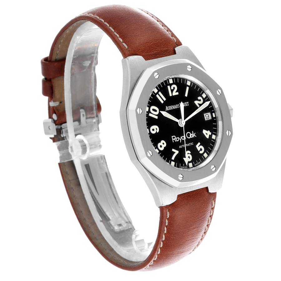Audemars Piguet Royal Oak Black Dial Steel Mens Watch 14800ST
