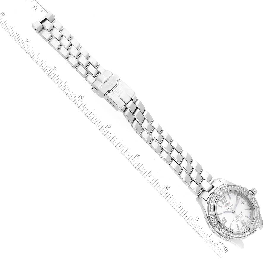 Breitling Colt Oceane Silver Dial Diamond Steel Ladies Watch A57350