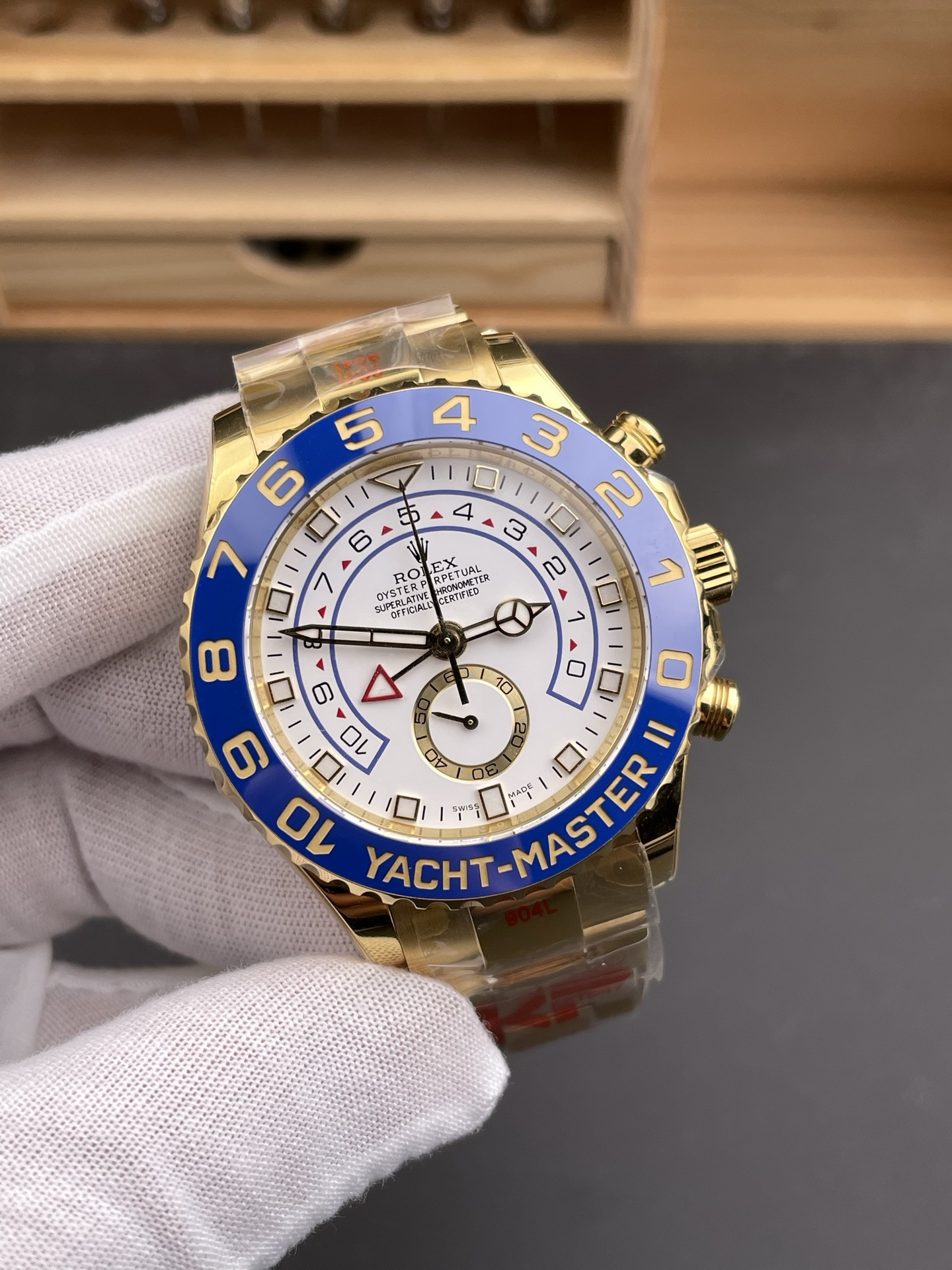 Full Gold Yacht-Master White Dial