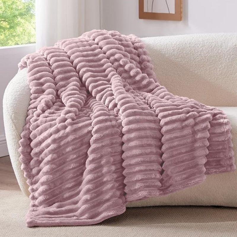VELVETIER Fleece Throw Blanket for Couch