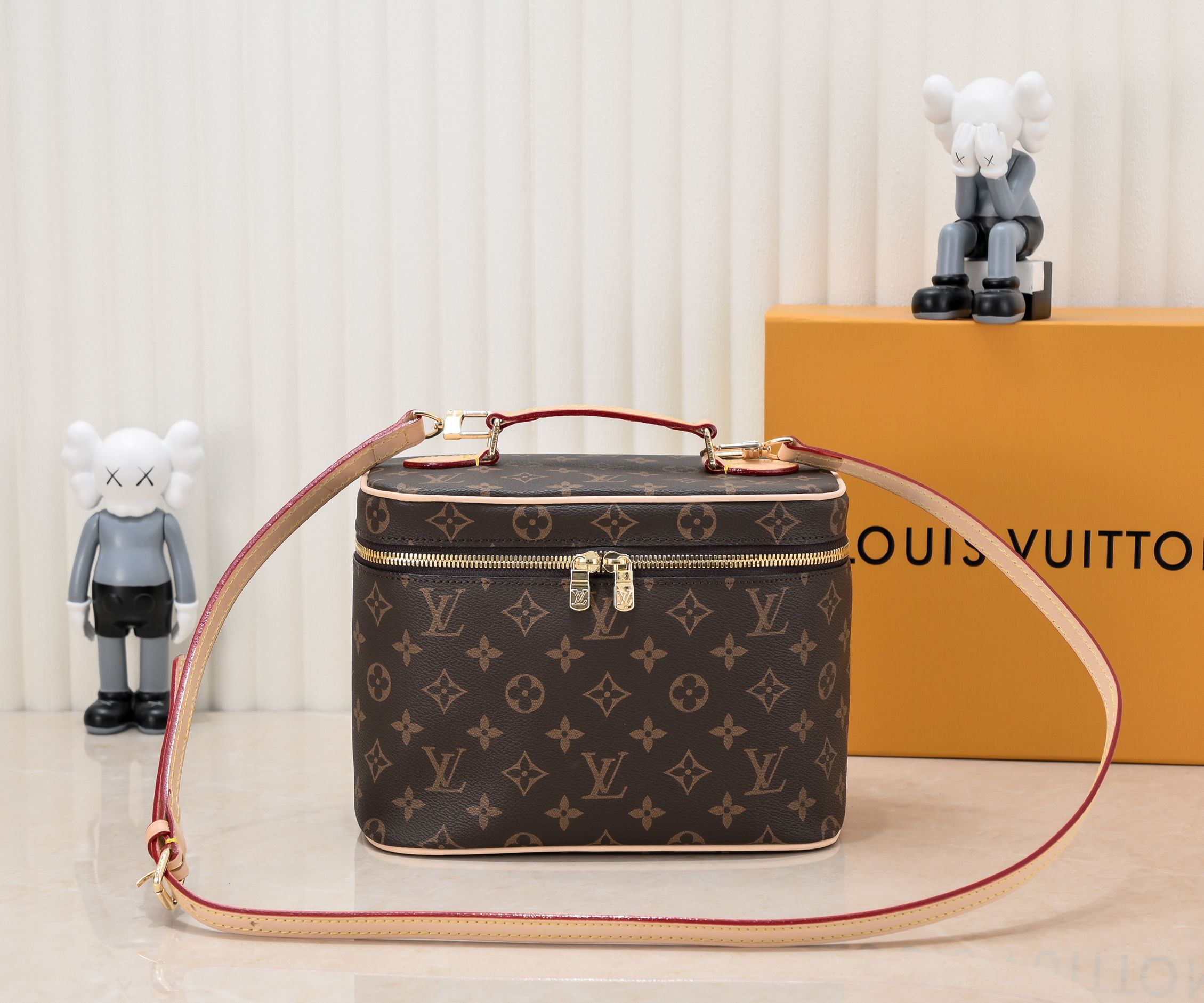 Louis Vuitton Nice BB Monogram Canvas Vanity Case Brown 24cm M42265