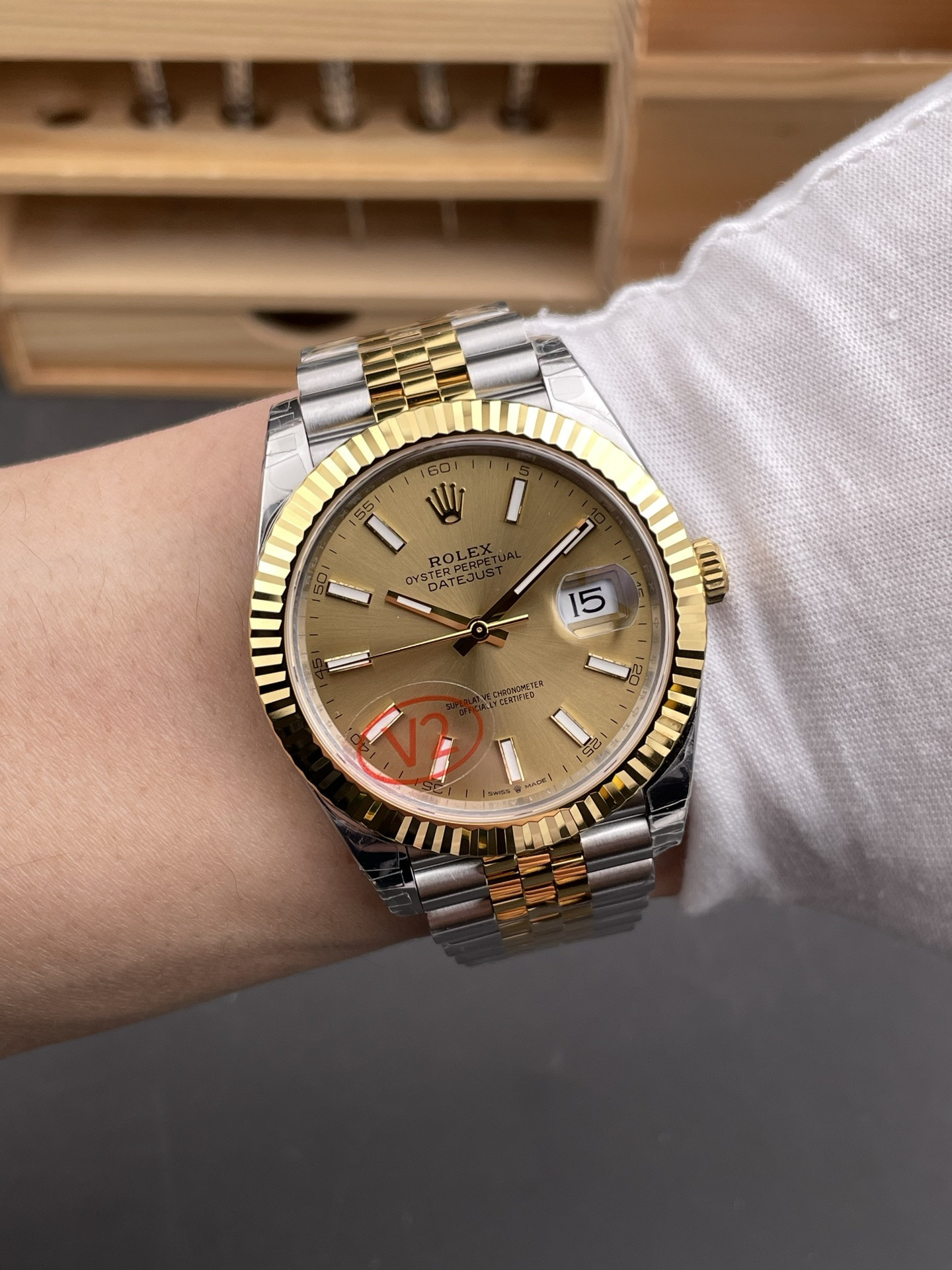 Two-tone Champagne Dial Datejust V2 Version