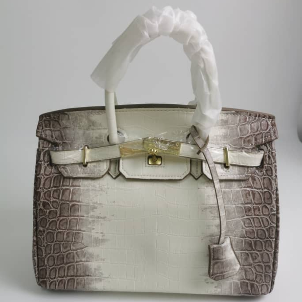 Hermes Birkin 30 Niloticus Himalaya Blanc Finish Gold Kelly 30Cm