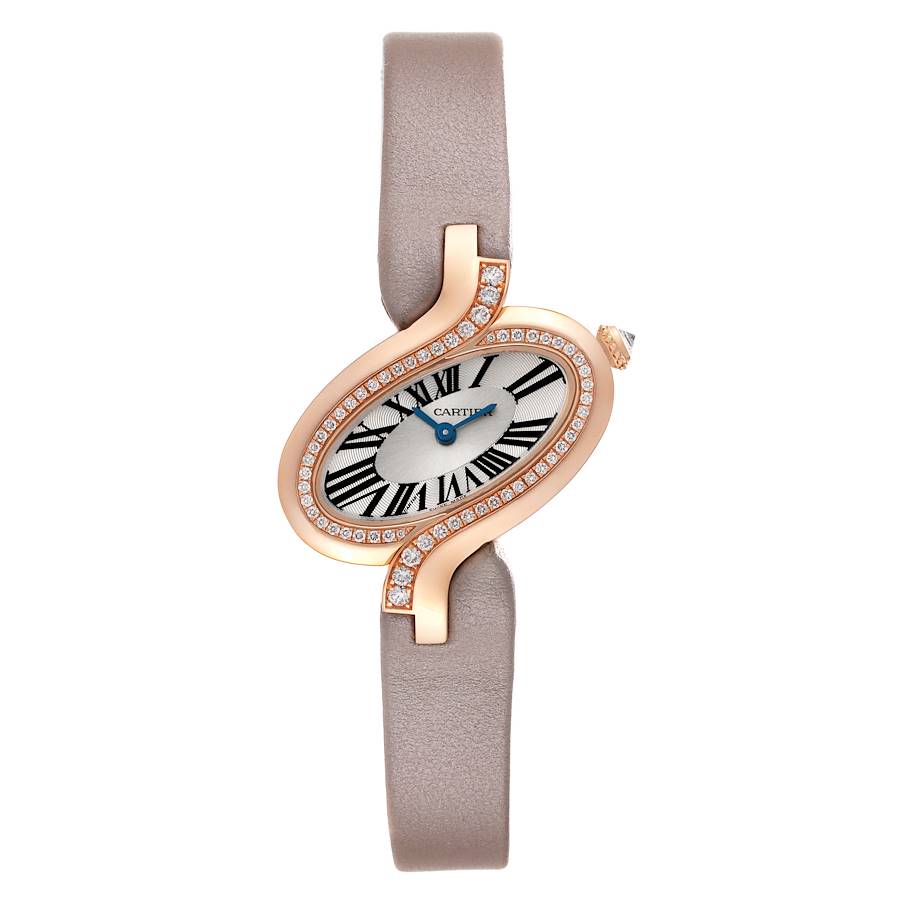 Cartier Delices de Cartier Small 18k Rose Gold Diamond Ladies Watch WG800013