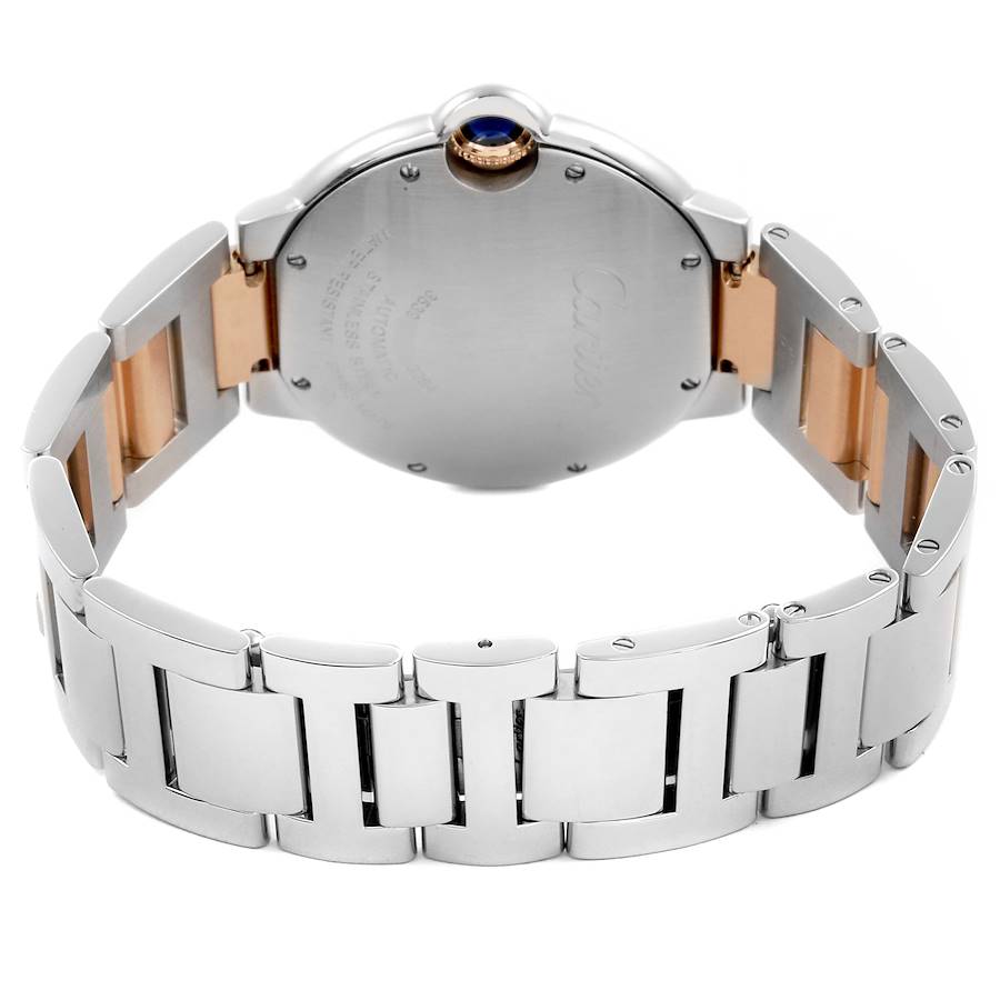 Cartier Ballon Bleu 36 Steel Rose Gold Diamond Ladies Watch WE902054
