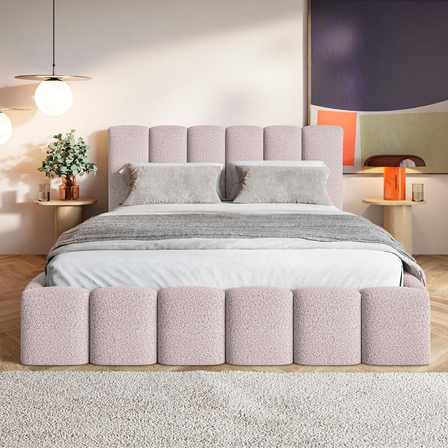 Bubble Bed Frame with Storage and Headboard
