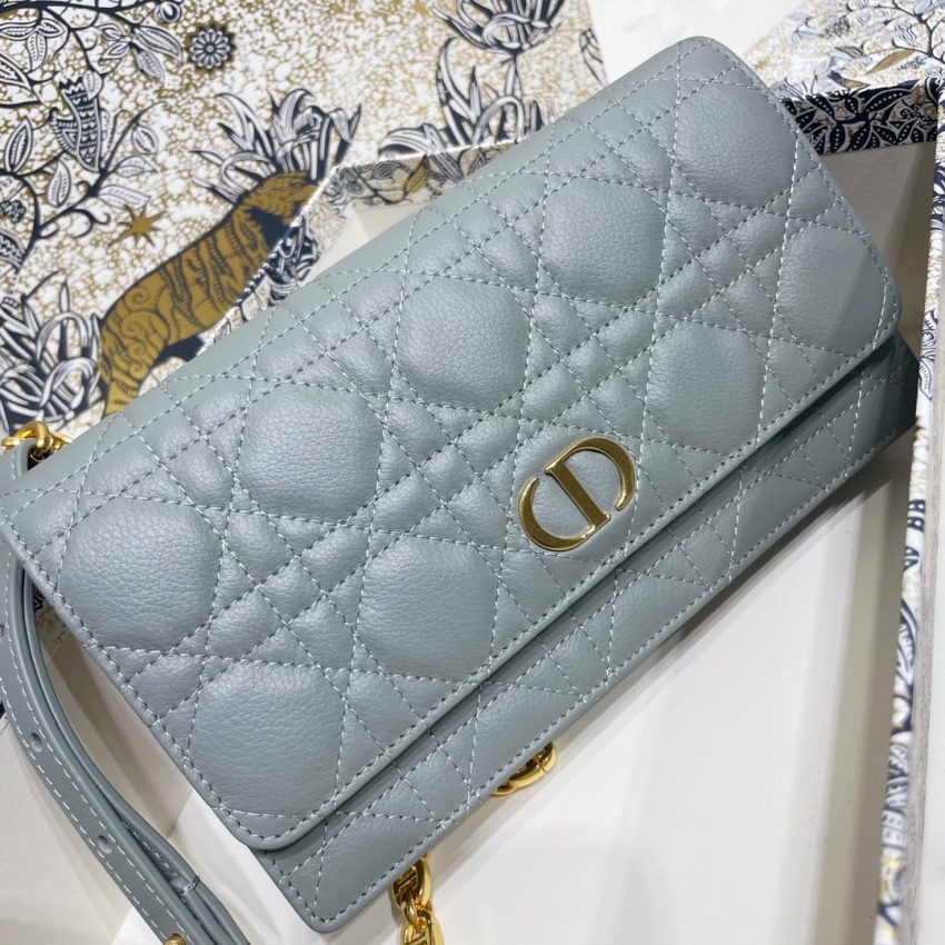 Replica Dior Miss Caro Pouch Sky Blue