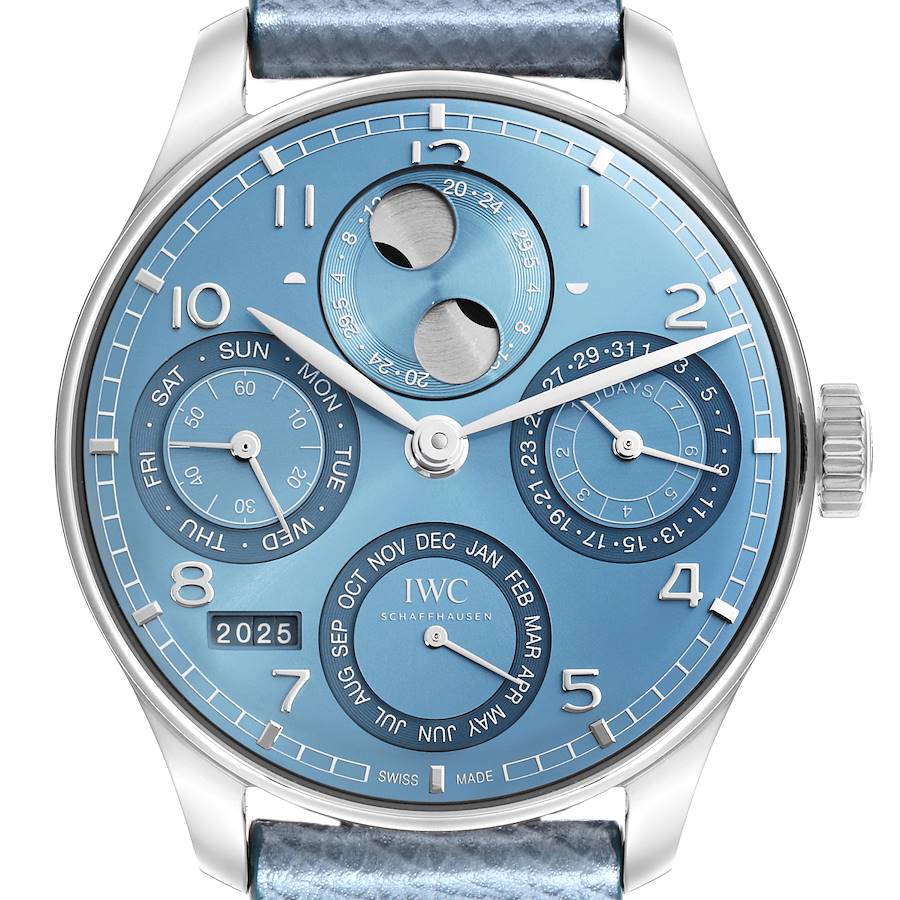 IWC Portuguese Perpetual Calendar White Gold Mens Watch IW503703