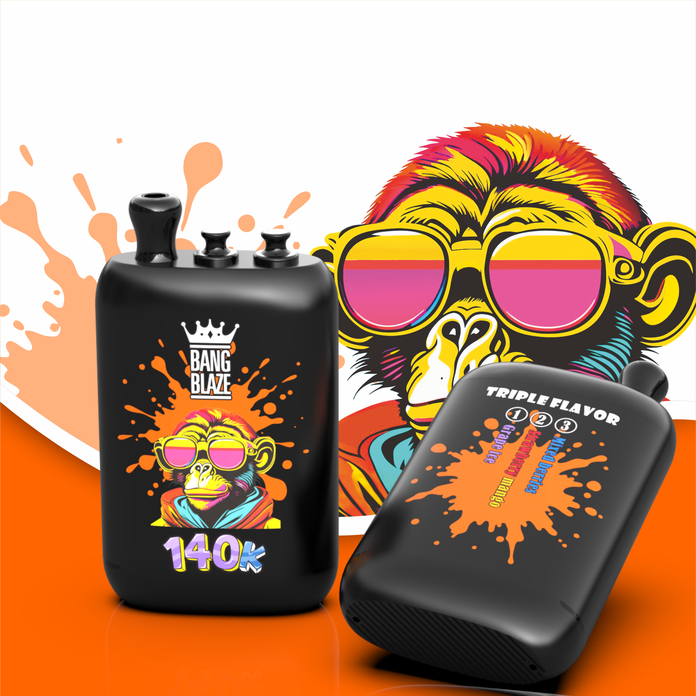 E-papieros Jednorazowy BANG BLAZE 140K (3 w 1)| E-Szisza RGB | Dostawa 48h|Darmowa wysyłka