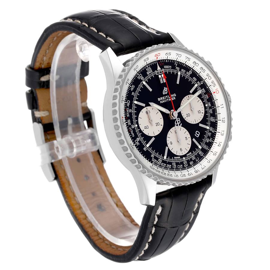 Breitling Navitimer 01 Black Dial Steel Mens Watch AB0121