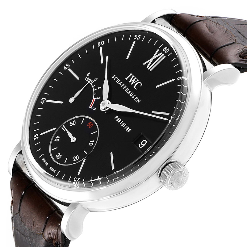 IWC Portofino 8 Days Power Reserve 45mm Black Dial Mens Watch IW510102