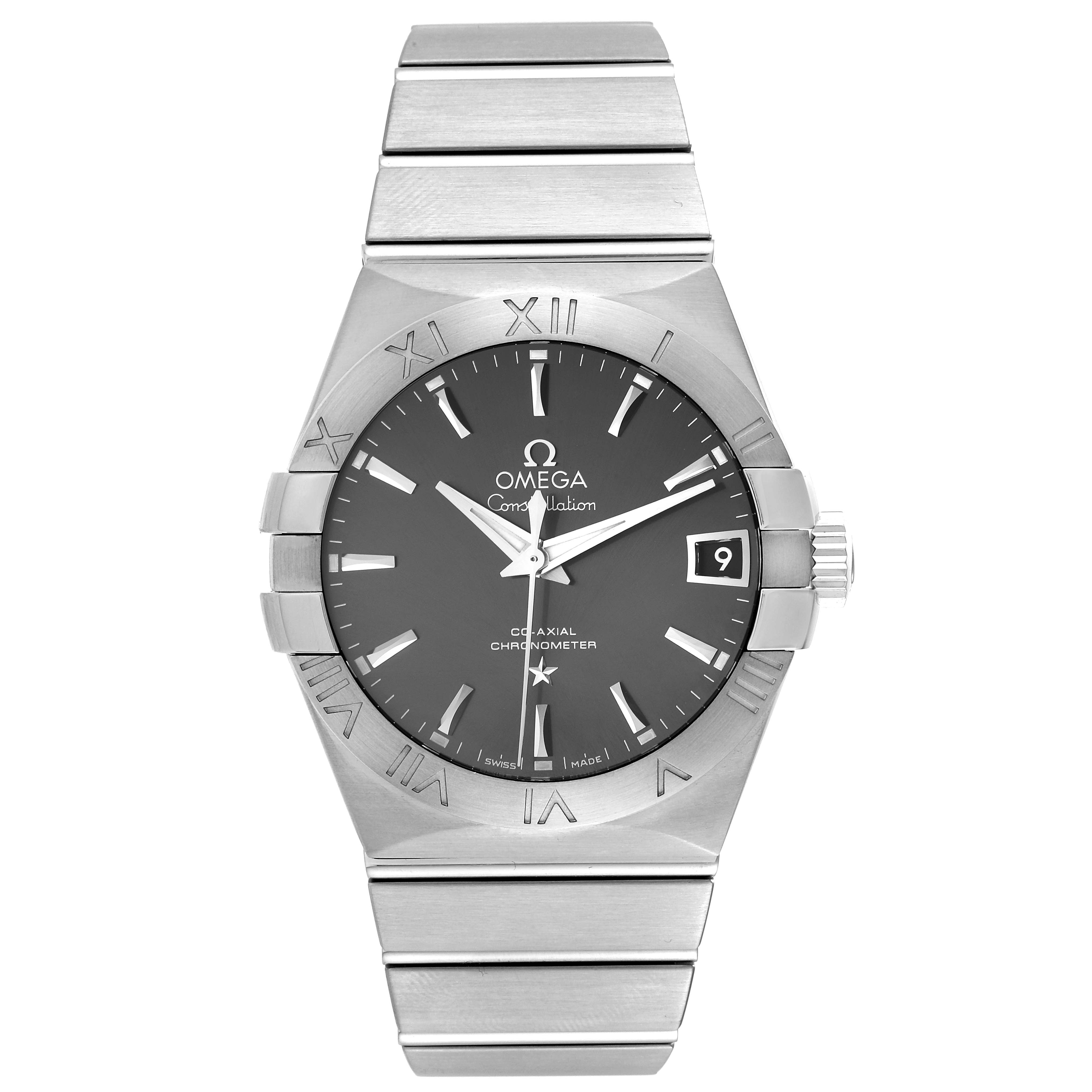 Omega Constellation Co-Axial Steel Mens Watch 38.5 MM 123.10.38.21.06.001