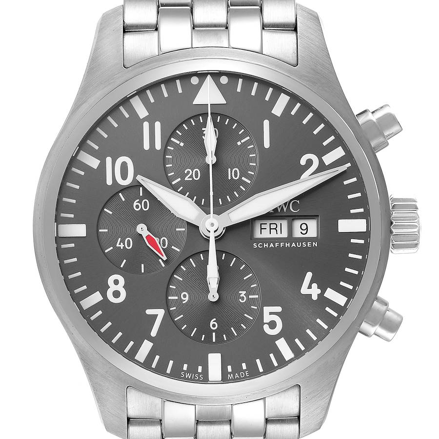 IWC Pilot Spitfire Automatic Chronograph Steel 43mm Mens Watch IW377719