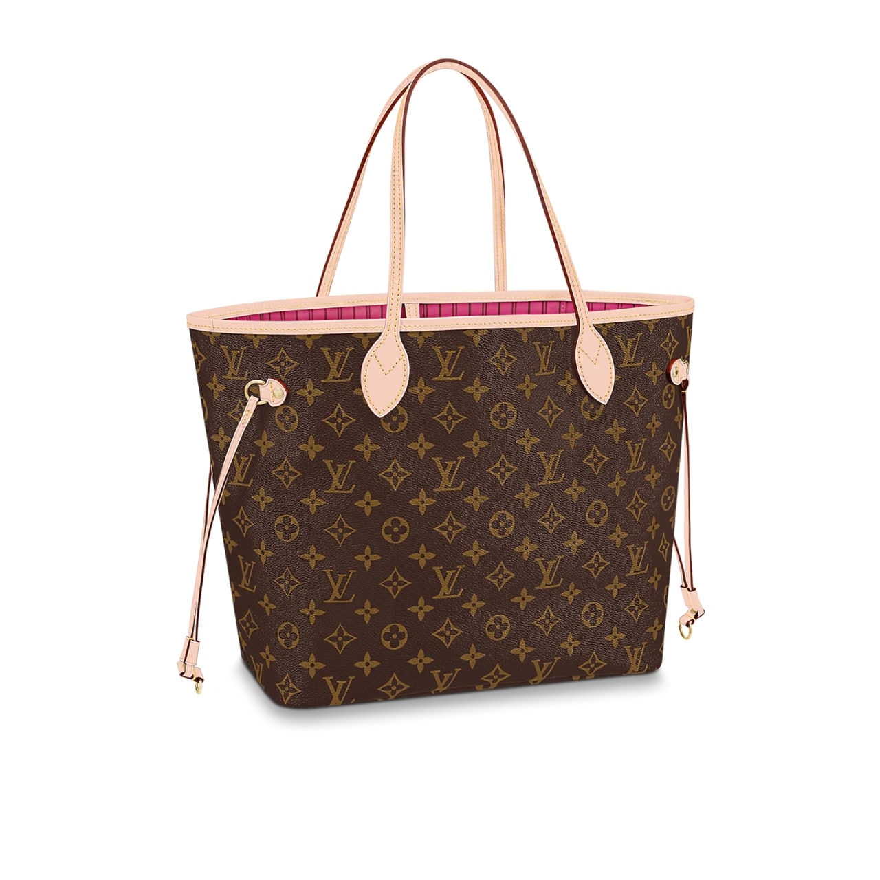 Louis Vuitton Neverfull MM Monogram Canvas Tote Bag Pivoine Pink 31cm M41178