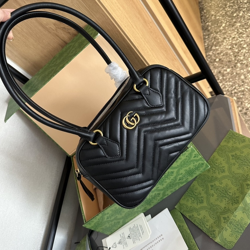 Gucci Marmont Small Top Handle Bag Black 25Cm 795199 Aabzb 1000