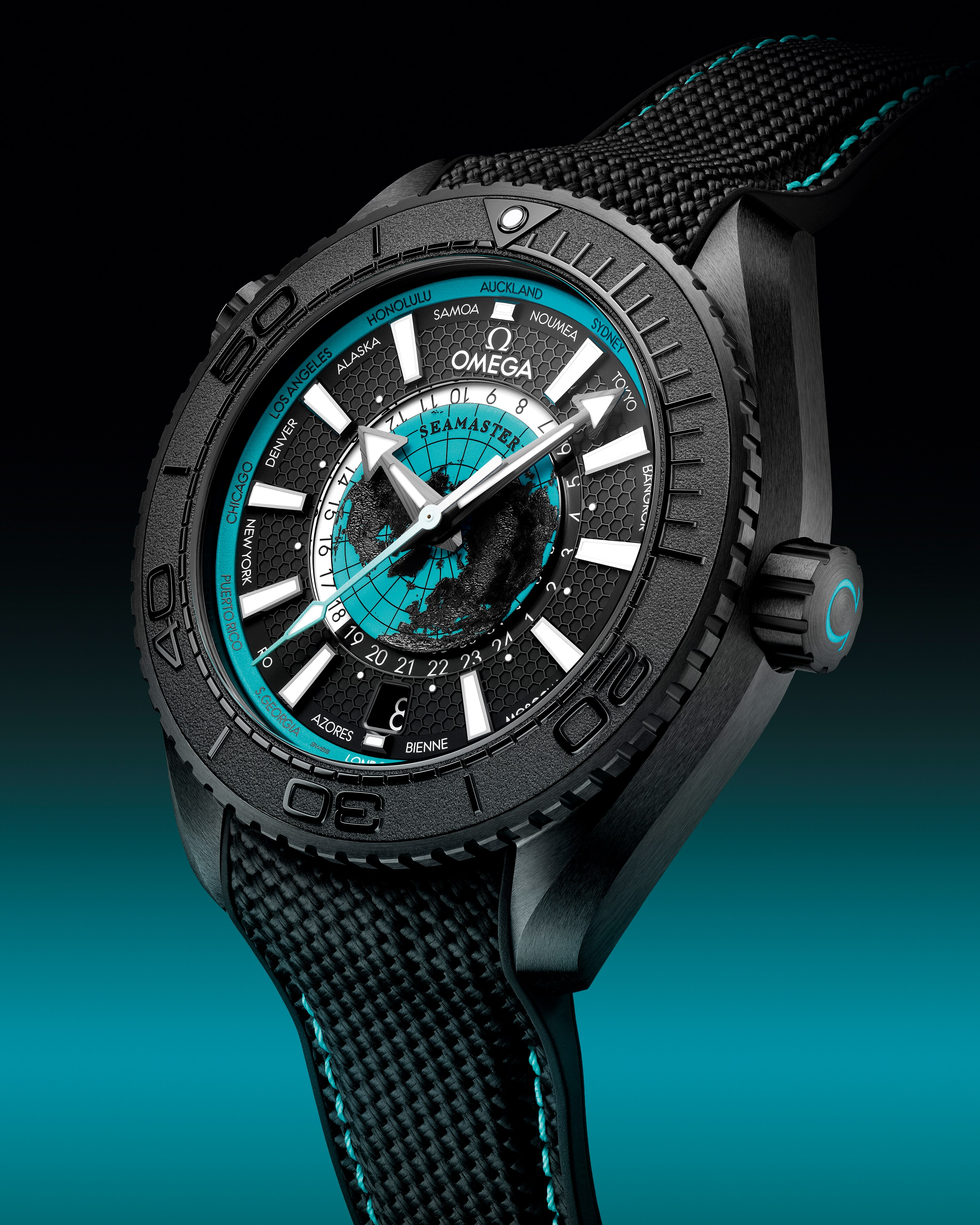 Seamaster Planet Ocean 60 0M 45.5 mm, Black ceramic rubber strap 215.92.46.22.01.006