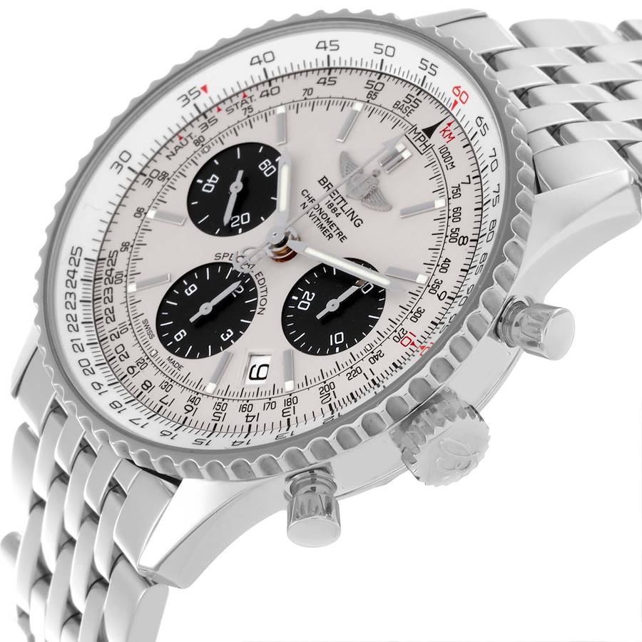 Breitling Navitimer 01 Panda Dial Steel Mens Watch AB0120