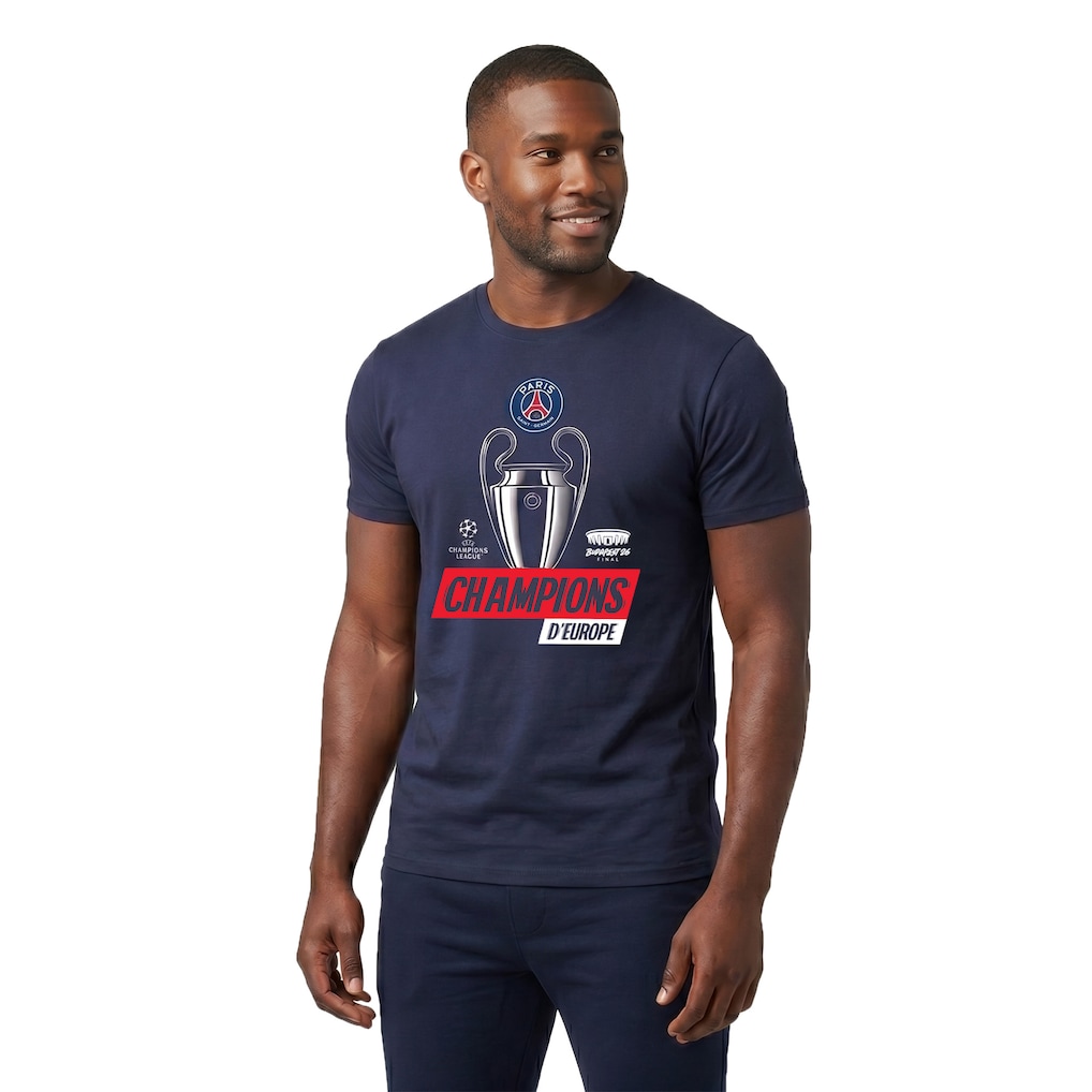 T-Shirt PSG Champions d'Europe 2026 - Bleu