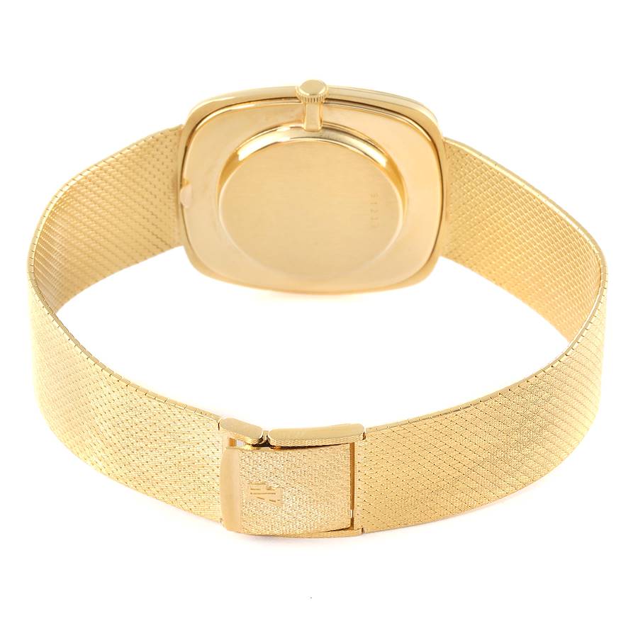 Audemars Piguet Yellow Gold Black Dial Vintage Mens Watch