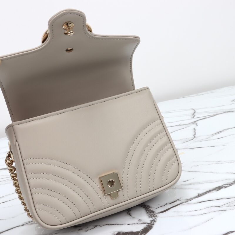 Replica Gucci Marmont Mini Top Handle Beige