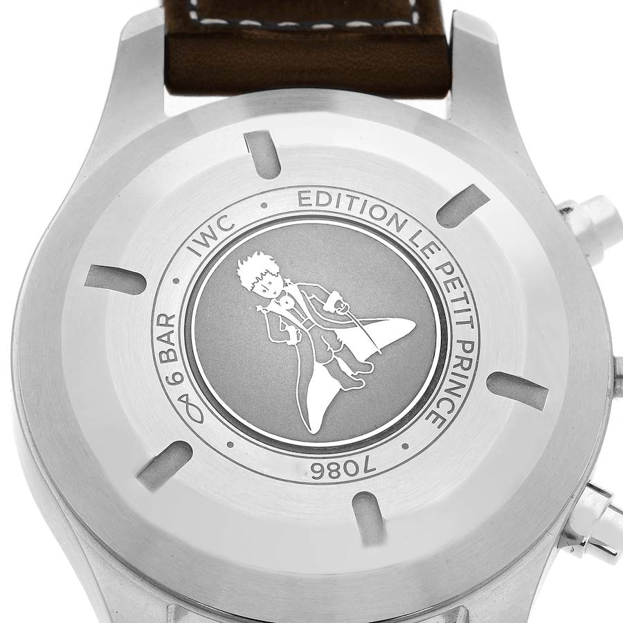 IWC Pilot Le Petit Prince Blue Dial Chronograph Mens Watch IW377714