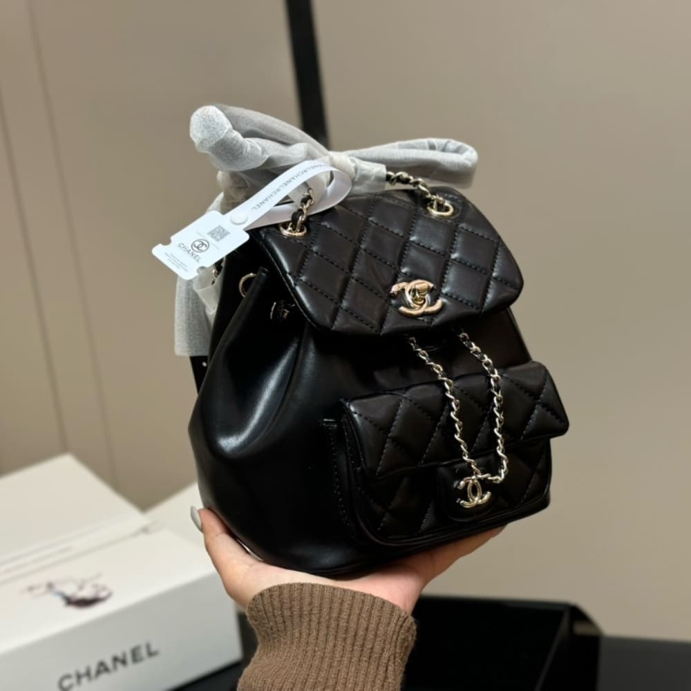 Chanel Mini Duma Backpack Black 20Cm As2908 B09750 94305