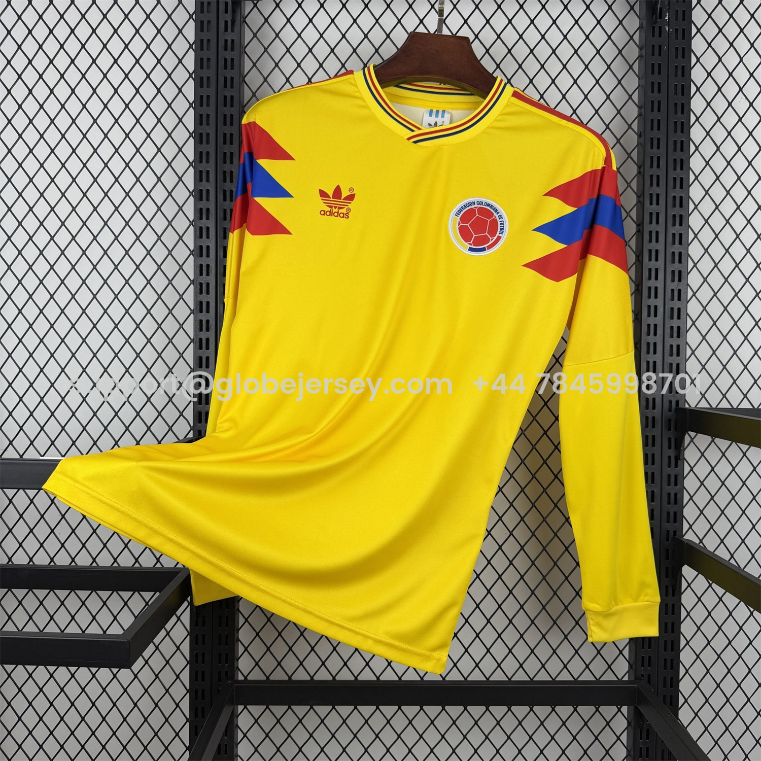 Retro Colombia 1990 Home Long Sleeves Jersey - Fans Version