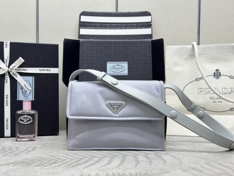 Replica Prada Re – Nylon Shoulder Bag Ice Grey