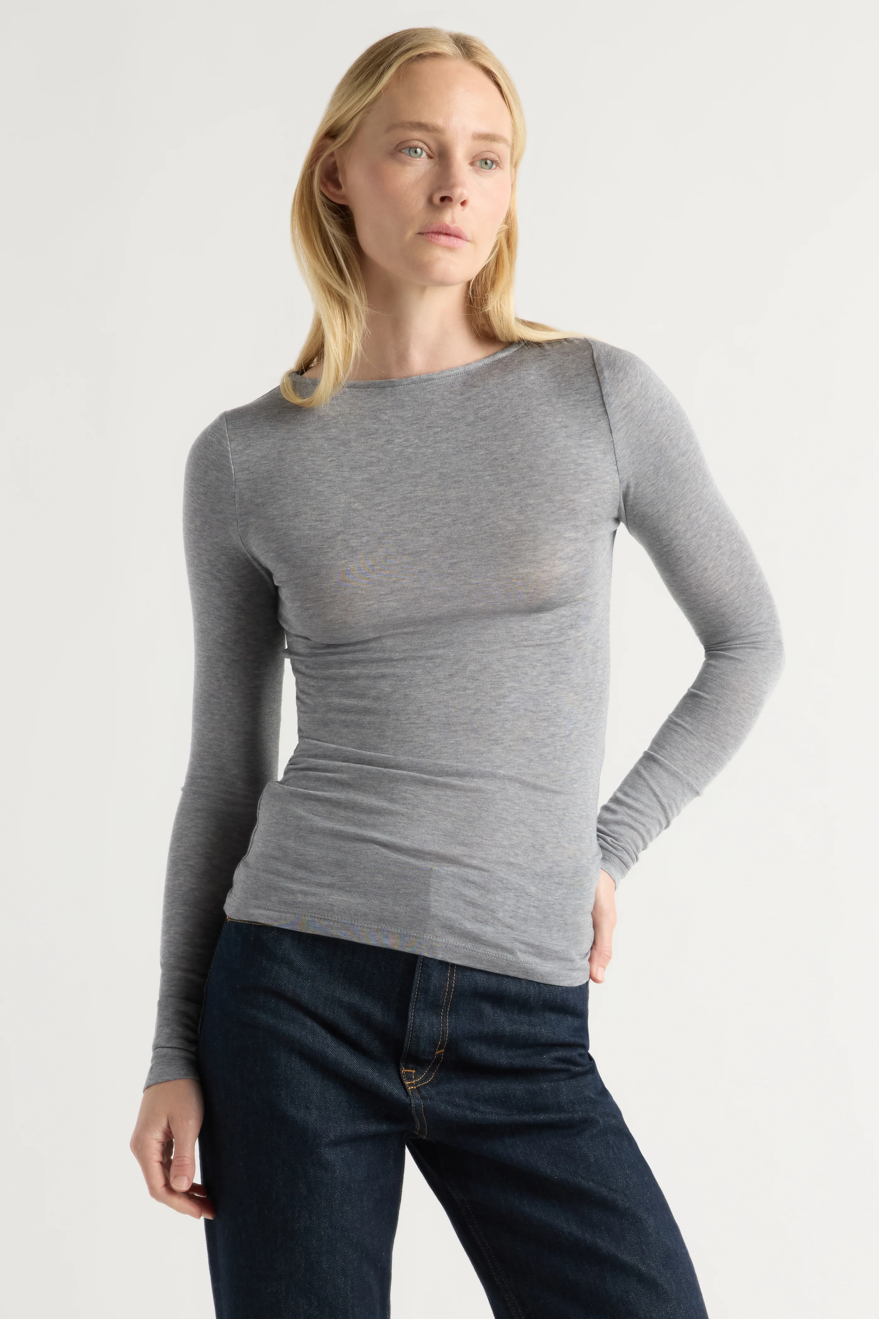 Lana Tencel-Wool Semi-Sheer Tee
