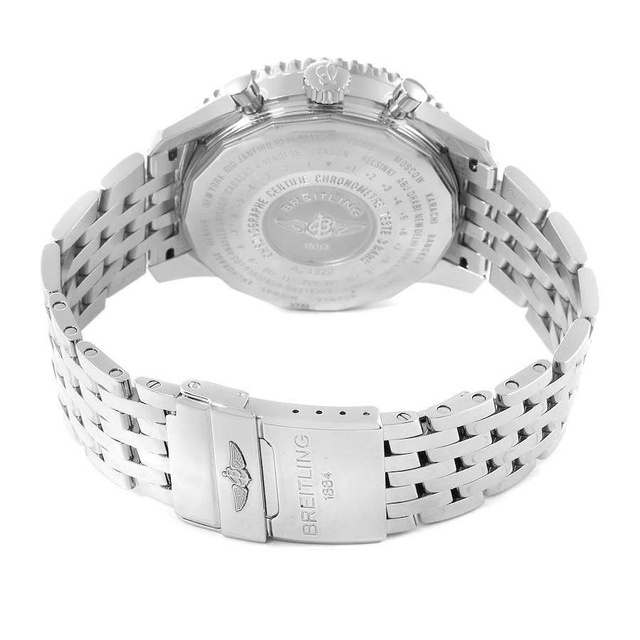 Breitling Navitimer World GMT Silver Dial Steel Mens Watch A24322
