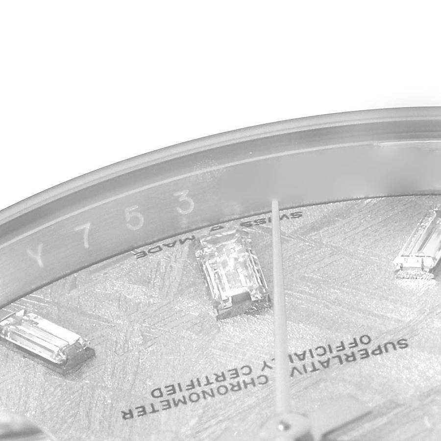 Rolex Day-Date 40 President Platinum Meteorite Diamond Mens Watch 228396