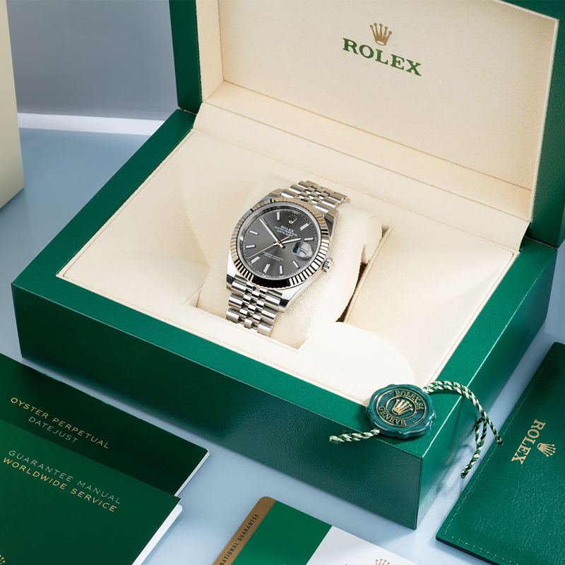 Rolex datejust 41 jubilee bracelet and white gold rhodium M126334-0014