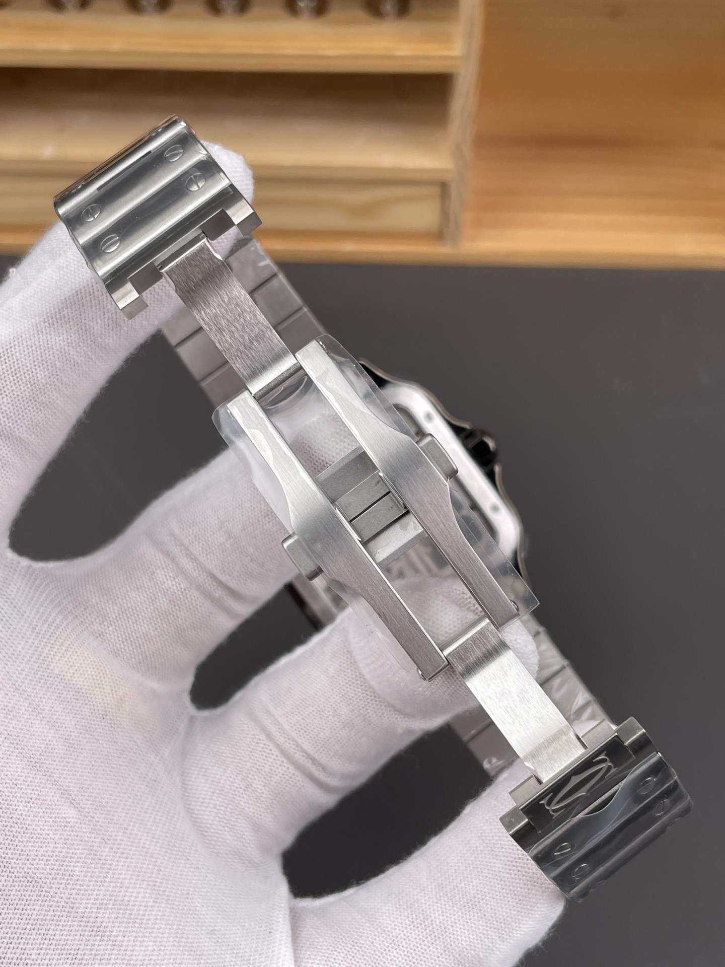 Santos de Cartier Skeleton Series Silver Steel V2 Version