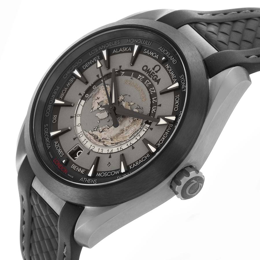 Omega Seamaster Aqua Terra Worldtimer Titanium Mens Watch 220.92.43.22.99.001