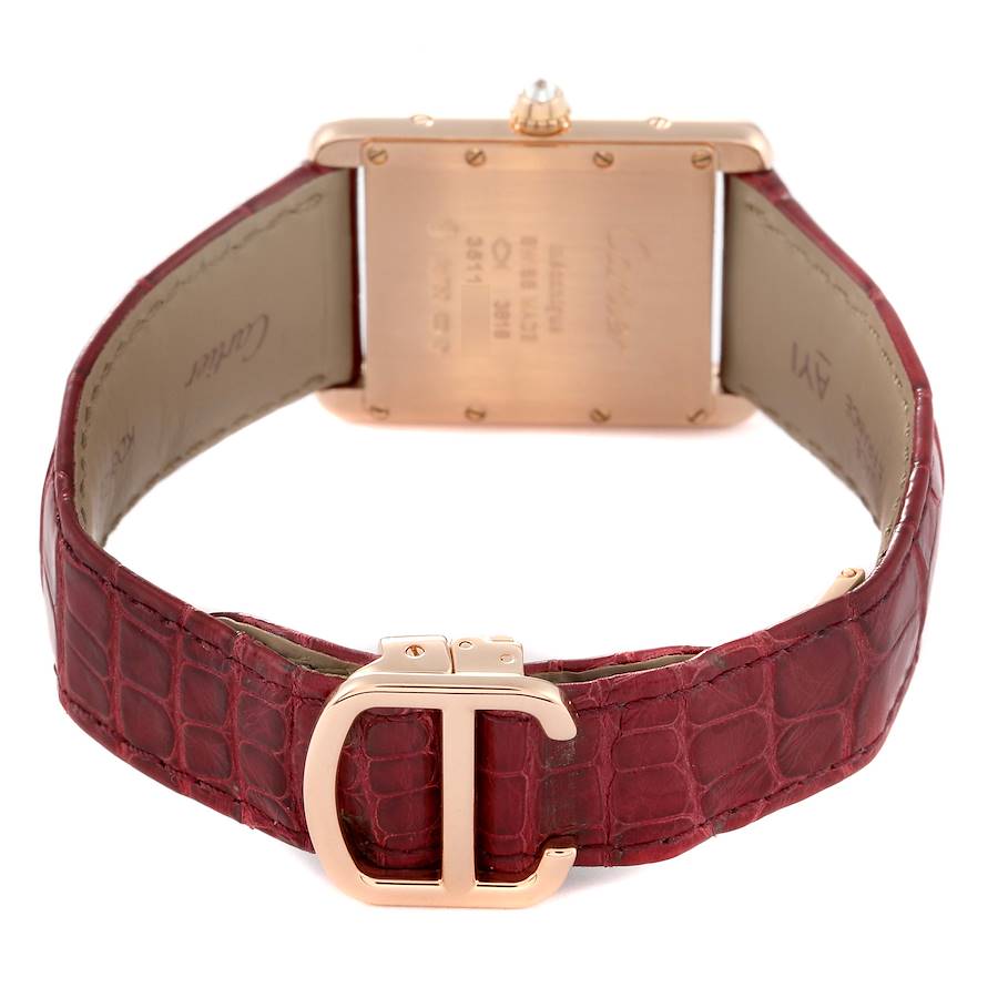 Cartier Tank Louis Rose Gold Diamond Ladies Watch WJTA0014