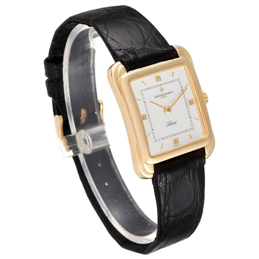 Vacheron Constantin Liberte 18K Yellow Gold Silver Dial Mens Watch 31100