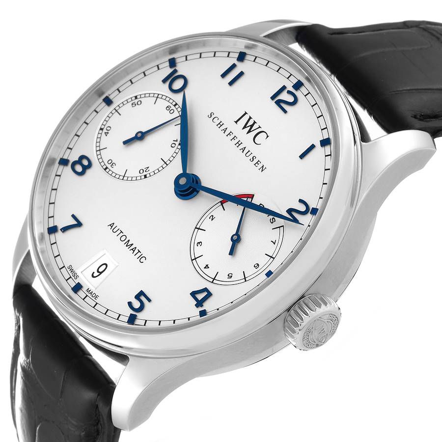 IWC Portuguese Automatic Silver Dial Steel Mens Watch IW500107