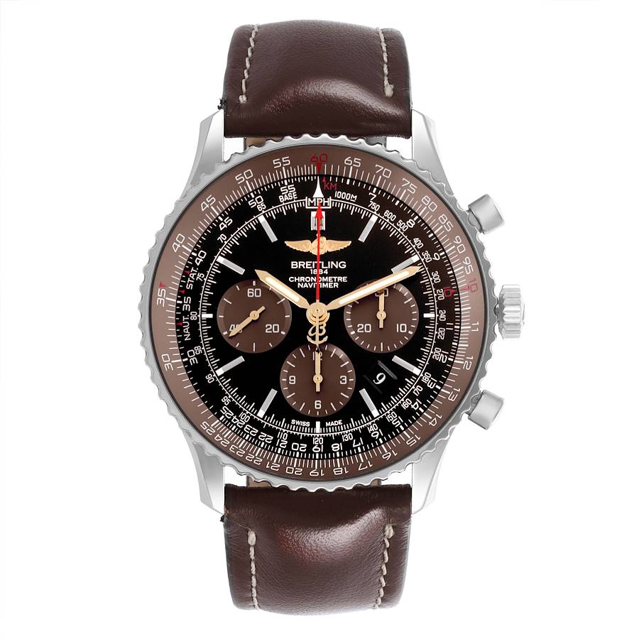 Breitling Navitimer 01 Brown Black Dial LE Mens Watch AB0127
